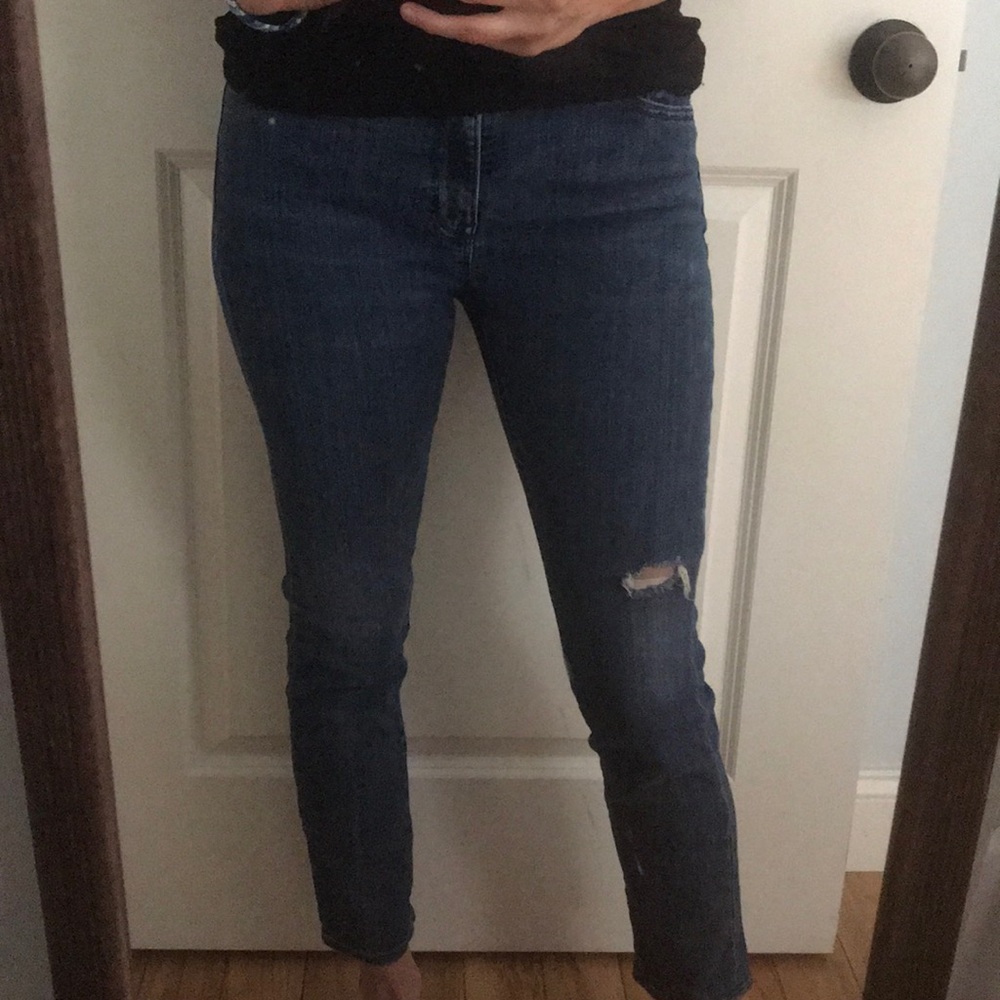 Gap high rise skinny jeans.